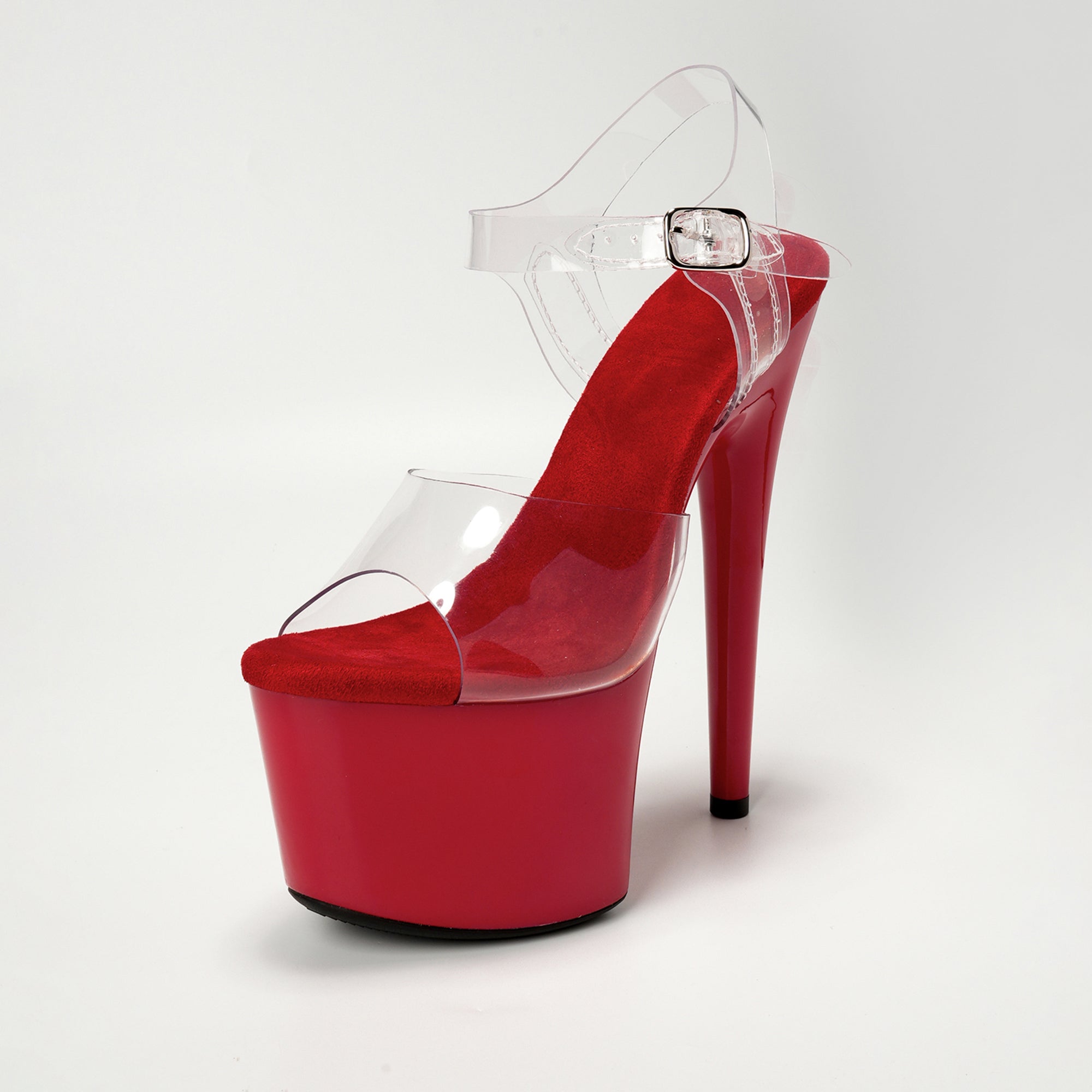 WUXIN H&P 7-inch Transparent Platform High Heels, Exotic Dance High Heels | 5 Colors | US Sizes 5-14