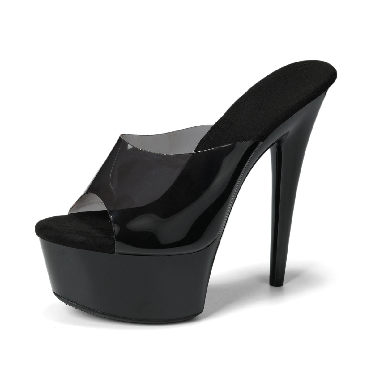 WUXIN H&P 6 Inch Platform Exotic Dance Slide Heels | Peep Toe | Black, Pink, Red & White | US Size 5-14