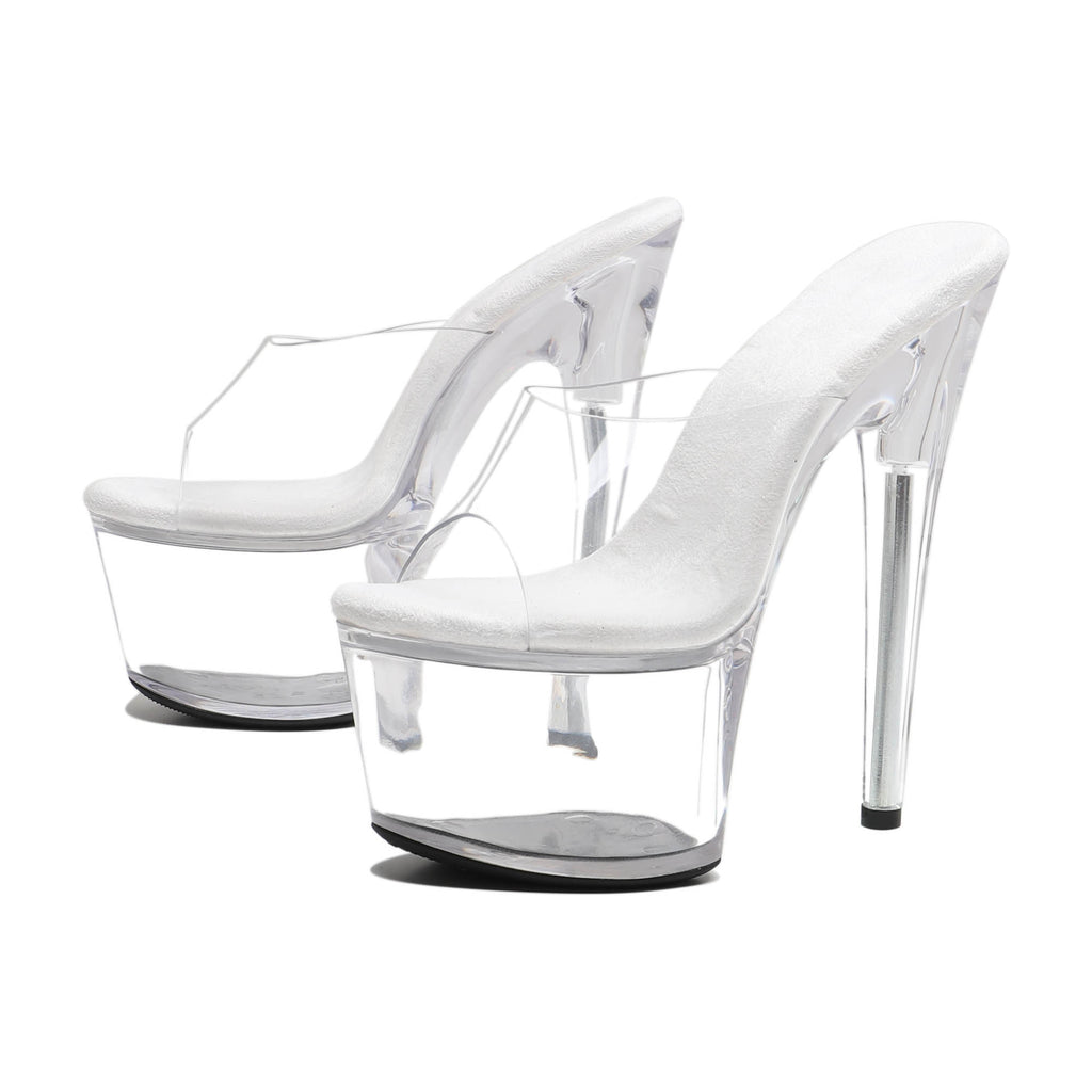 WUXIN H&P 7 Inch Clear Platform Pole Dance Heels – Custom Transparent Exotic Sandals