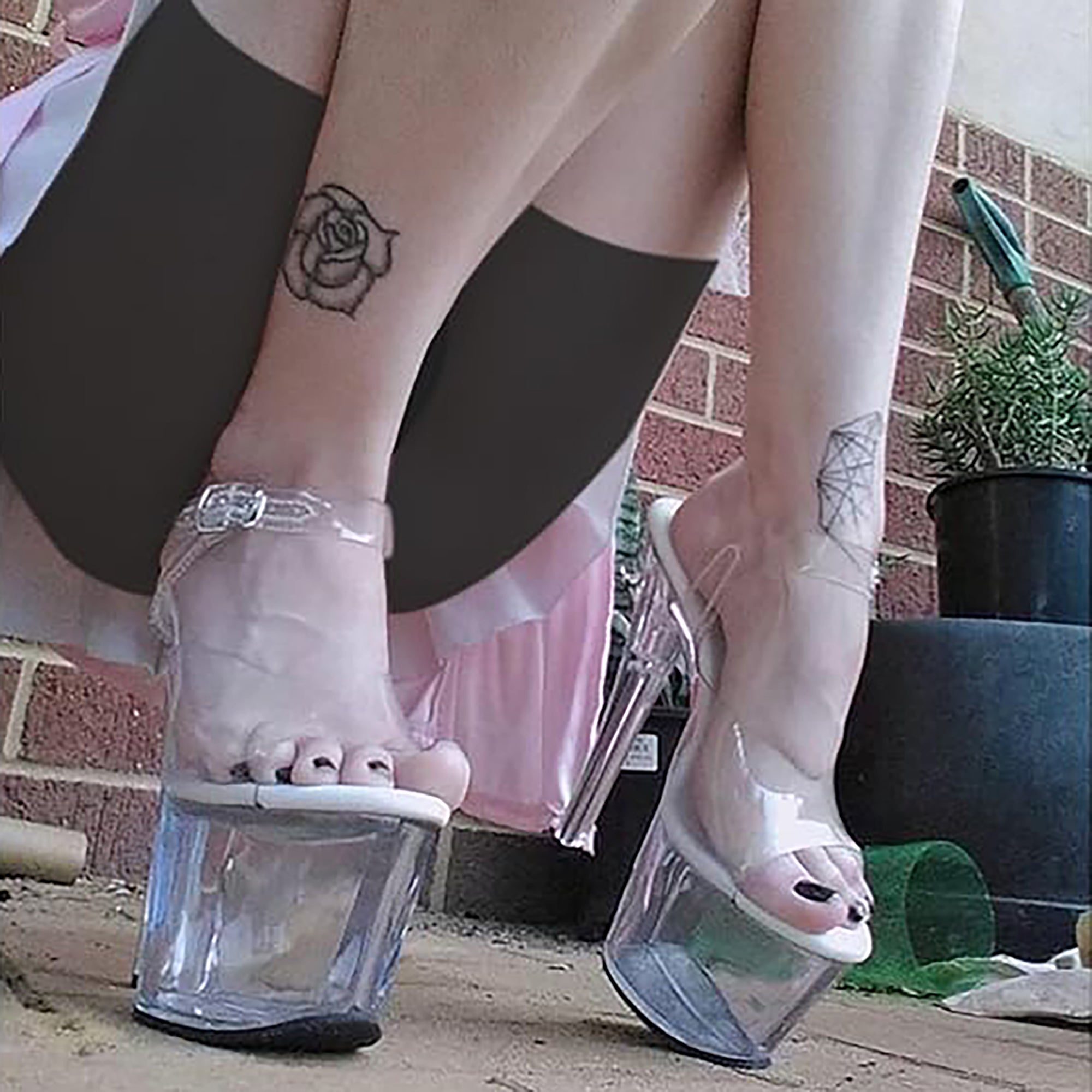 WUXIN H&P 7 Inch Clear Platform Pole Dance Heels – Custom Transparent Exotic Sandals