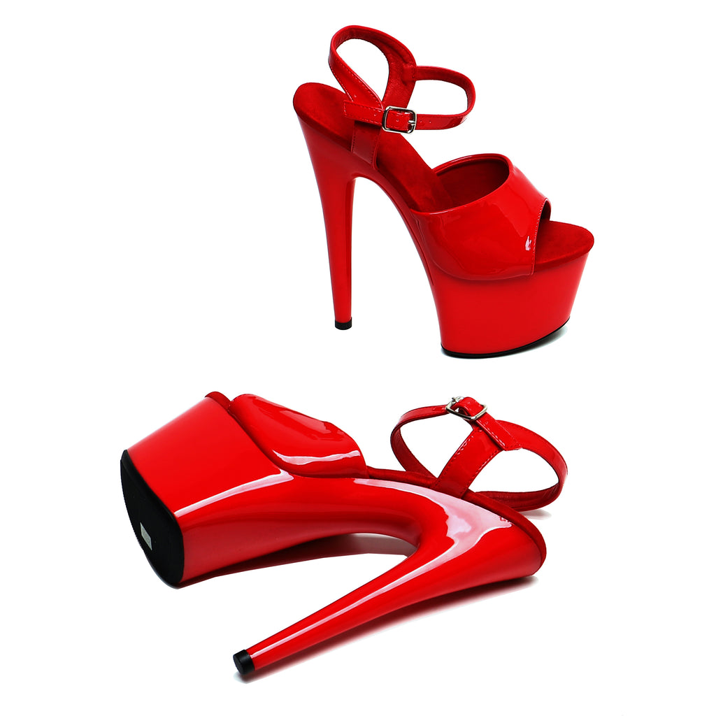 WUXIN H&P 7 Inch Stiletto Platform Sandals | Patent Leather | 5 Colors | US Size 5-14