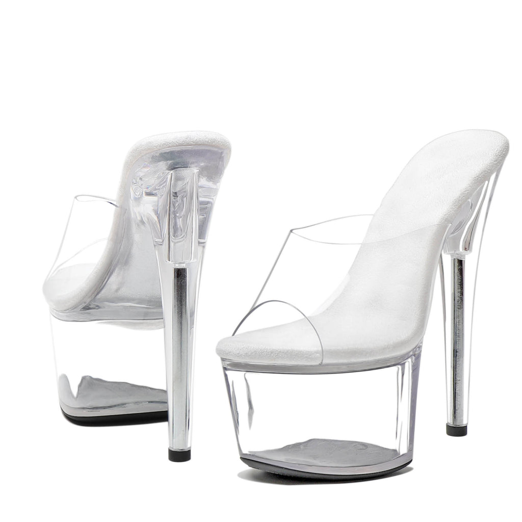 WUXIN H&P 7 Inch Clear Platform Pole Dance Heels – Custom Transparent Exotic Sandals