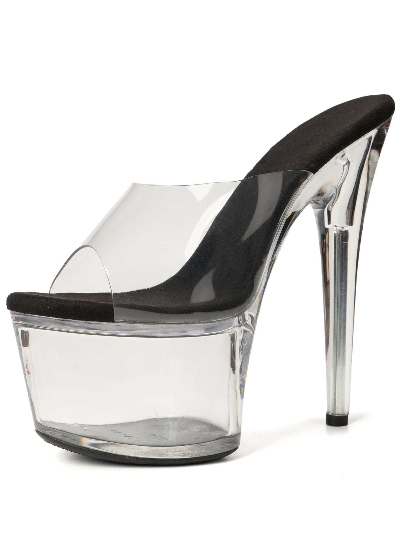 WUXIN H&P 7 Inch Clear Platform Pole Dance Heels – Custom Transparent Exotic Sandals
