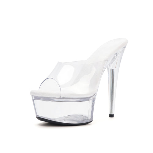 WUXIN H&P 6 Inch Clear Platform Pole Dance Heels – Custom Transparent Exotic Sandals