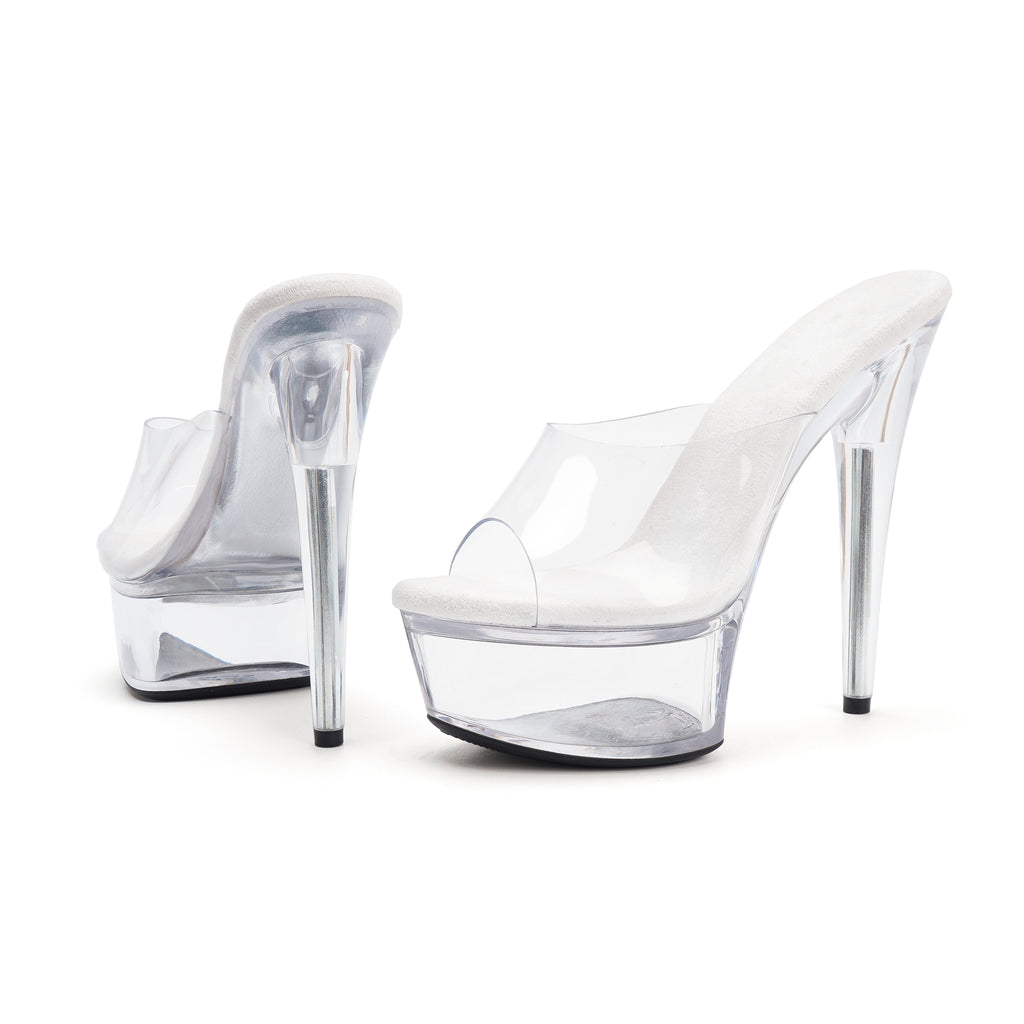 WUXIN H&P 6 Inch Clear Platform Pole Dance Heels – Custom Transparent Exotic Sandals