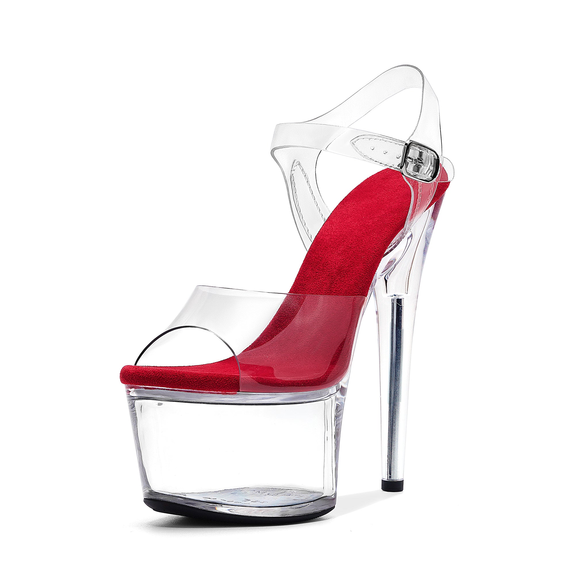 WUXIN H&P 7-inch Transparent Platform High Heels, Exotic Dance High Heels | 5 Colors | US Sizes 5-14