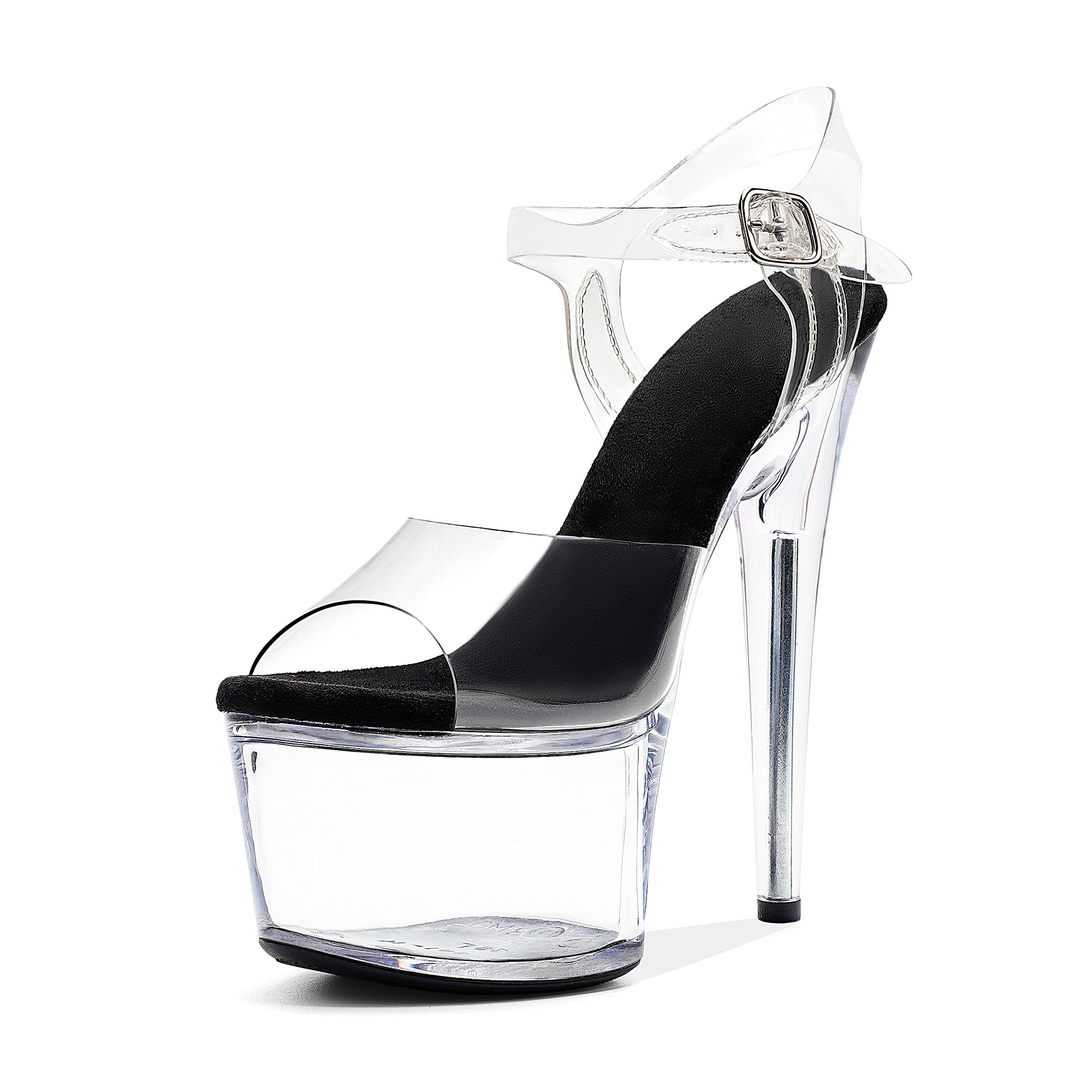 WUXIN H&P 7-inch Transparent Platform High Heels, Exotic Dance High Heels | 5 Colors | US Sizes 5-14